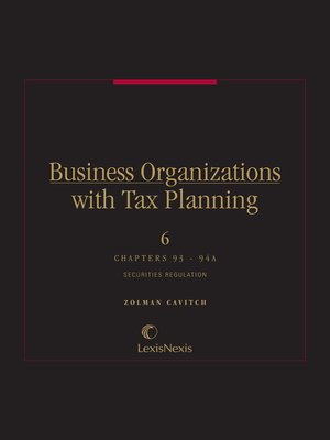 cover image of Business Organizations with Tax Planning